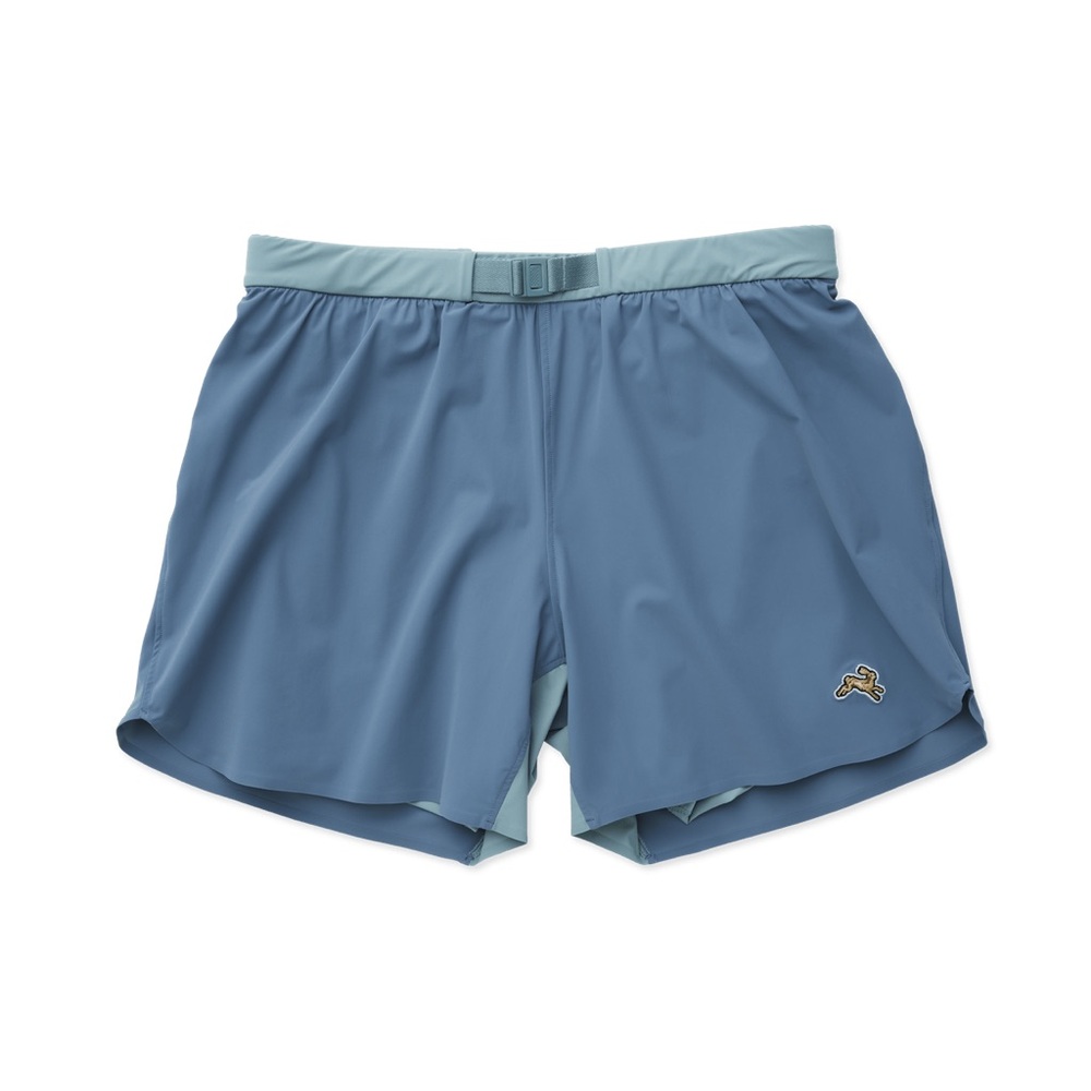 Tracksmith Off Roads Men's Running Shorts - Slate Blue and Light Blue